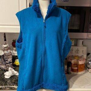 Q Jane Ashley casual Sherpa lined sleeveless zipper plus size jacket 3X